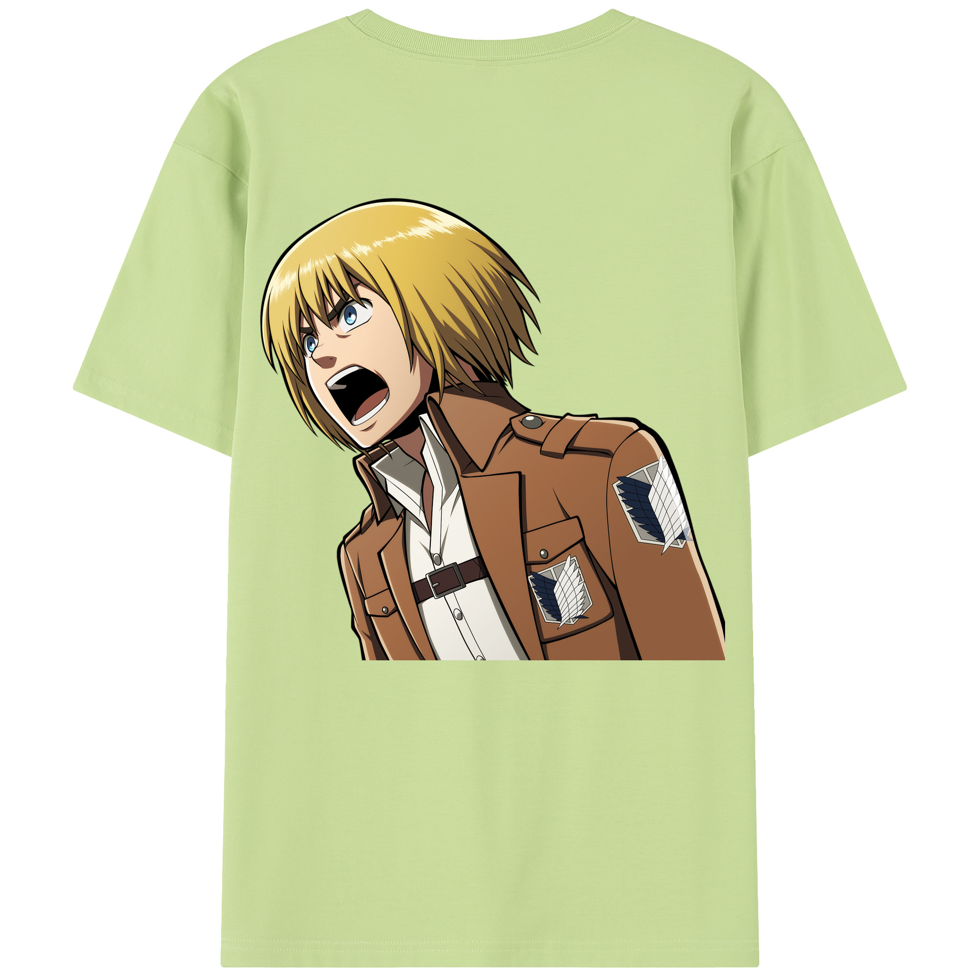 （画像用） 進撃の巨人 アルミン·アルレルト Attack on Titan Armin Arlert 綿100％半袖Tシャツ（背面プリント）